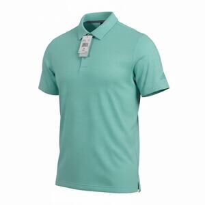 NWT Adidas Ottoman Pencil Stripe Polo Mens Seafoam Green And White L